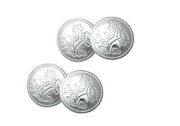 Mansjettknappar Nordland gravert dobbel, kvit