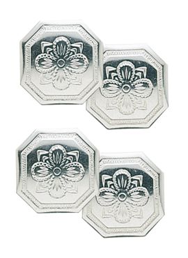 Mansjettknapper Nedre Buskerud 830 Hvitt Sølv