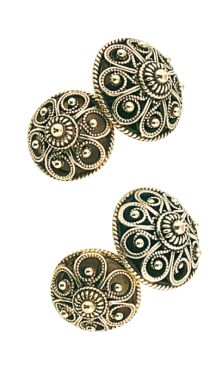 Mansjettknapper Telegram 830 Forgylt Sølv