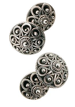 Mansjettknapper Telemark 830 Oksidert Sølv