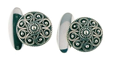 Mansjettknapper 830 Oksidert Sølv