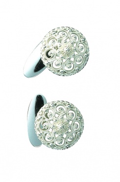 Mansjettknapper 19mm Hvit 