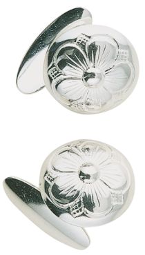 Mansjettknapper 18mm Hvit