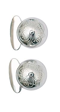 Mansjettknapper 830 Hvitt Sølv