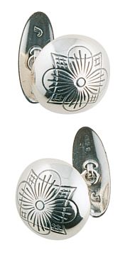 Mansjettknapper 830 Oksidert Sølv