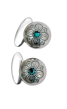 Mansj.knappar, oks. m.grøn ste