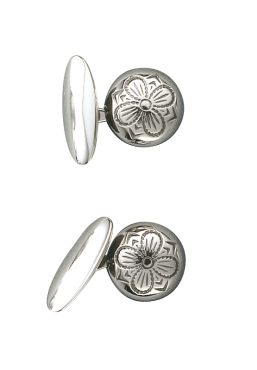 Mansjettknapper Sunnmøre 830 Oksidert Sølv