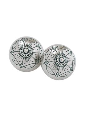 Mansjettknapper 830 Oksidert Sølv