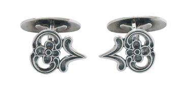 Mansjettknapper 830 Oksidert Sølv