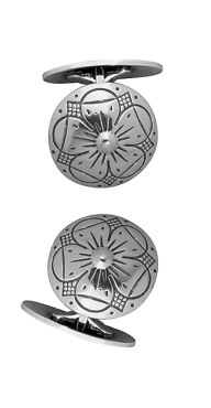 Mansjettknapper 830 Oksidert Sølv 