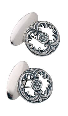 Mansjettknapper Nordtrønder 830 Oksidert Sølv