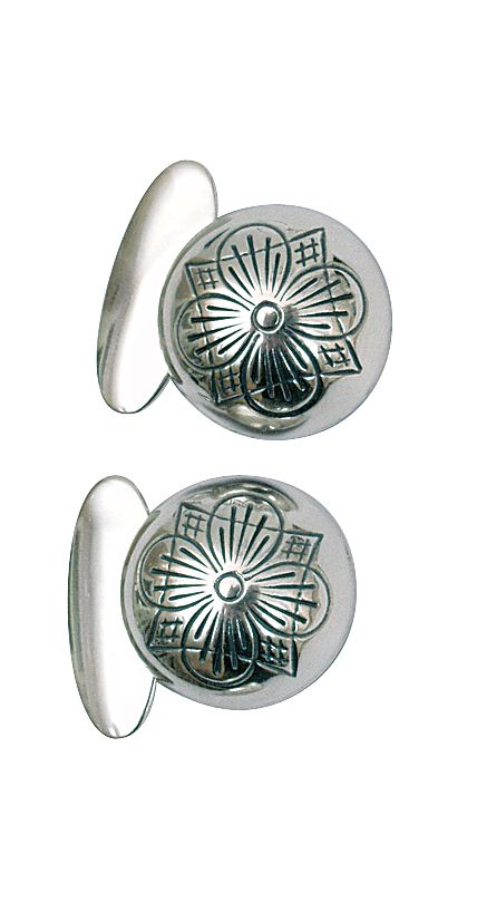 Mansjettknapper 830 Oksidert Sølv 