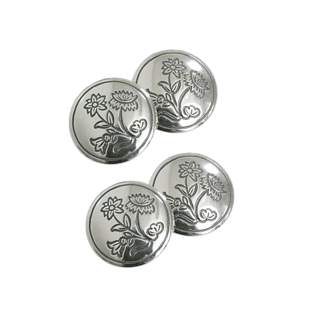 Mansjettknapper Nordland 830 Oksidert Sølv