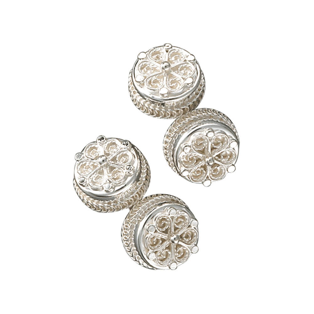 Mansjettknapper Vest-Agder 830 Hvitt Sølv