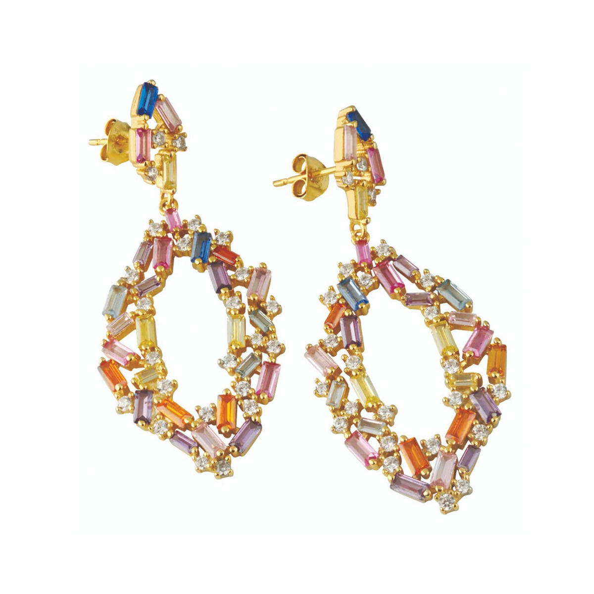 Øredobber 925 Forgylt Sølv 