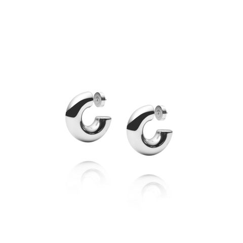 Rude Bold Øreringer Sølvfarget Stål