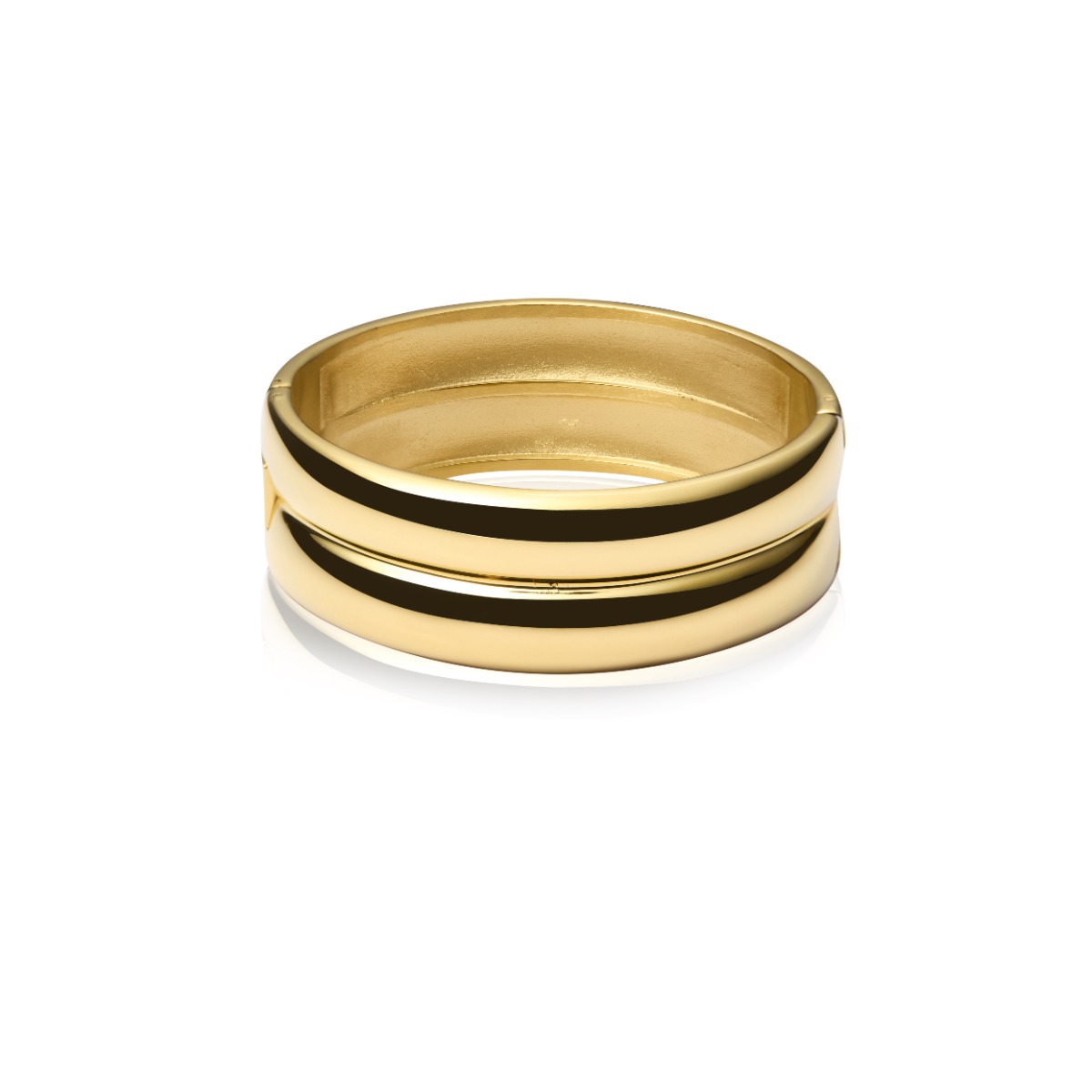 Rebel Double Bangle Gullfarget Stål 22 cm