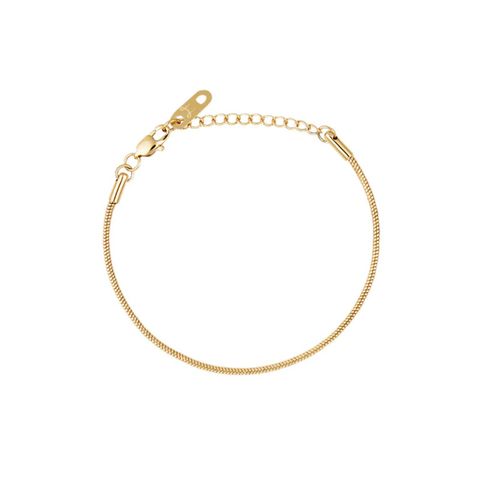 Slangearmbånd Gullfarget Stål Medium