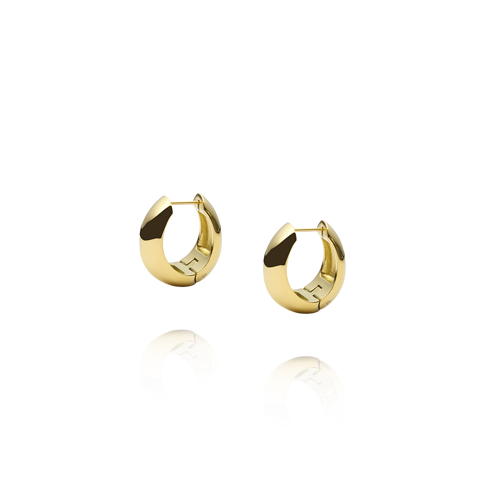 Aura Bold Øreringer Gullfarget Stål