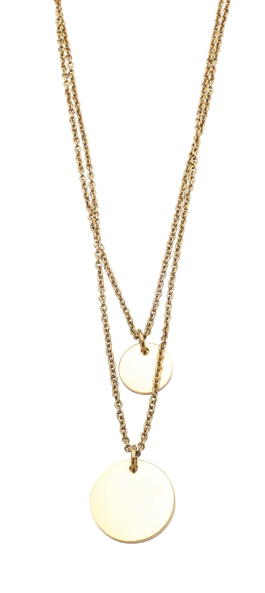 IBEN Halssmykke Gullfarget Stål