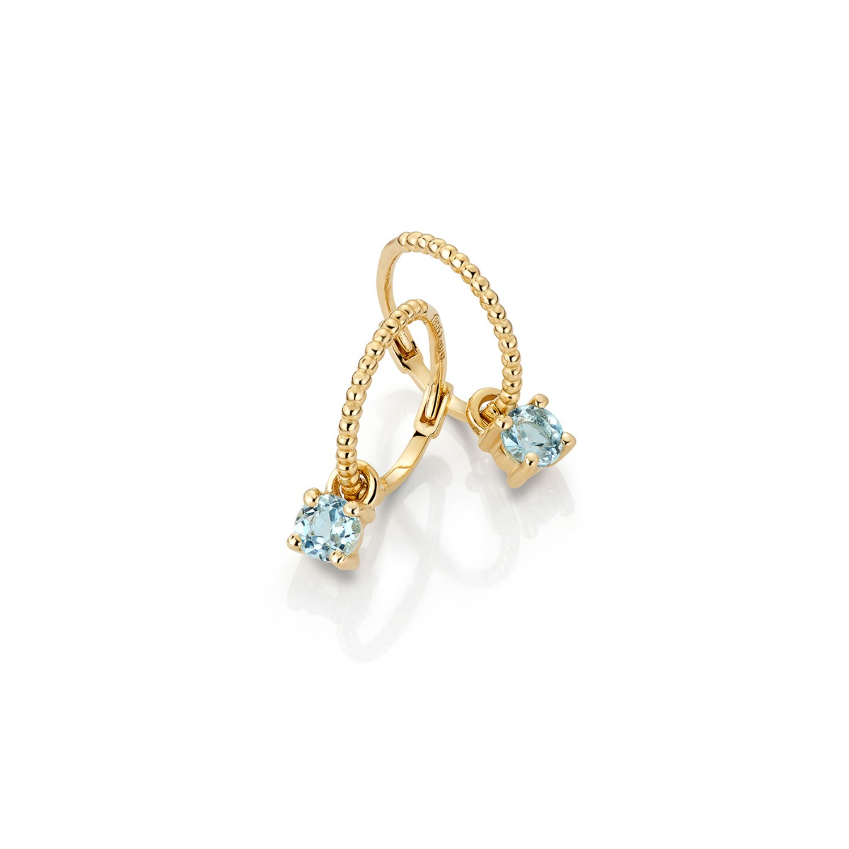 NINA Øreringer 375 Gult Gull