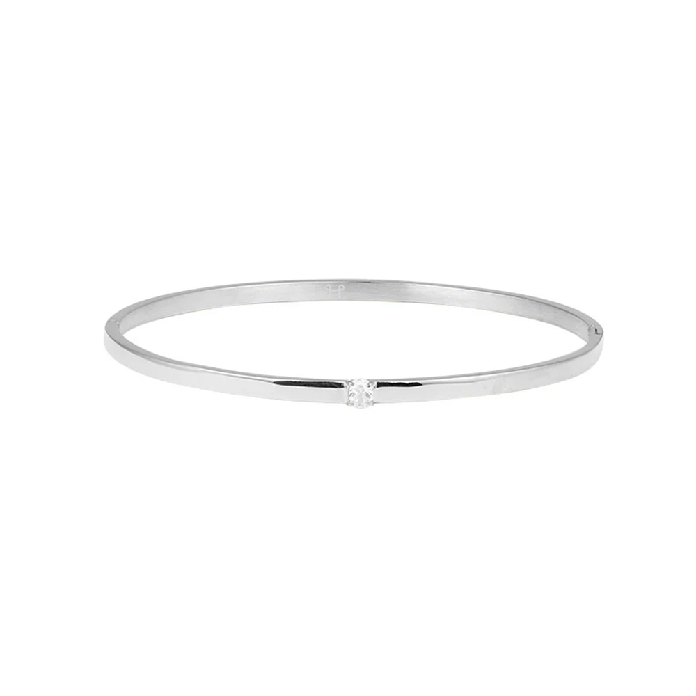 Nisrine Silver Small Bangle