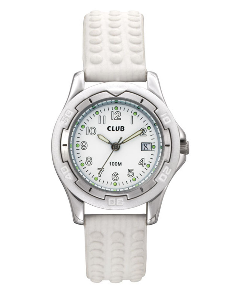 Barneklokke Hvit Silikonrem