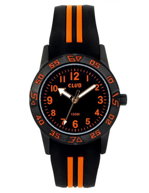 Barneklokke Sort/ Oransje 