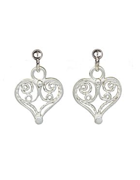 Øredobber Hvitt Sølv 