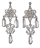 Øredobber Meldal 830 Hvitt Sølv