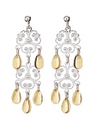 Øredobber Hvitt/Forgylt 830 Sølv