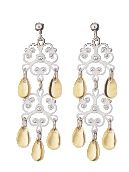 Øredobber Hvitt/Forgylt 830 Sølv