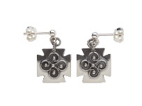 Øredobber 830 Oksidert Sølv