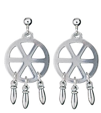 Øredobber Romsdal 830 Oksidert Sølv