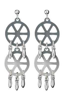 Øredobber 830 Oksidert Sølv