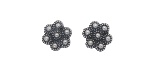 Øredobber 830 Oksidert Sølv