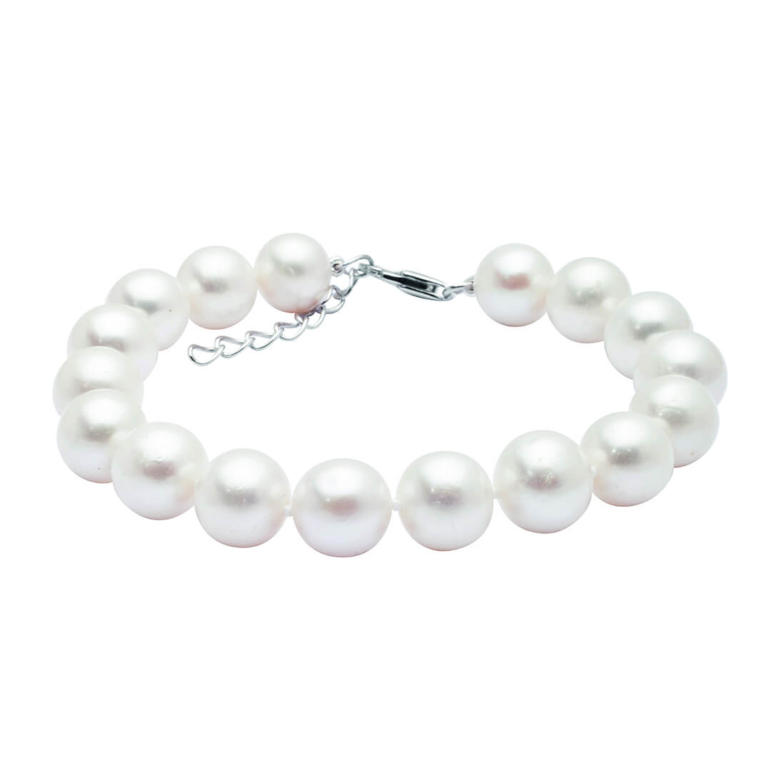 Perlearmbånd 925 Sølv 10-11 mm
