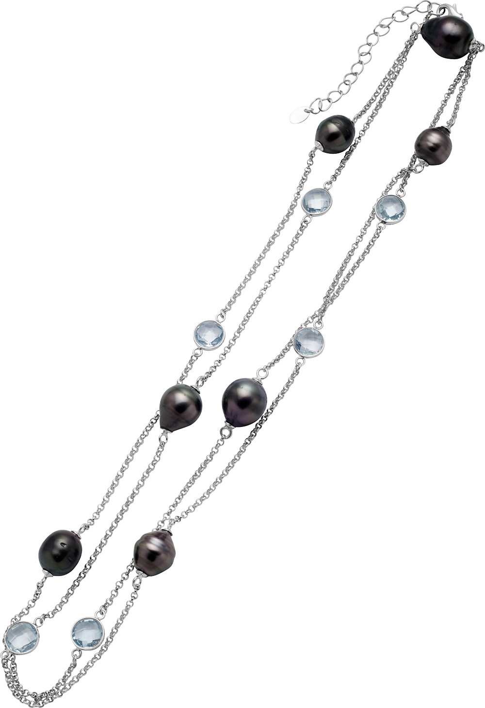 Perlekjede Topas Sølv 