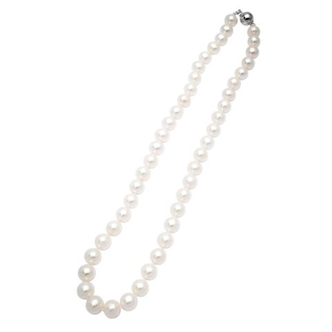 Perlekjede 925 Sølv 9-10 mm