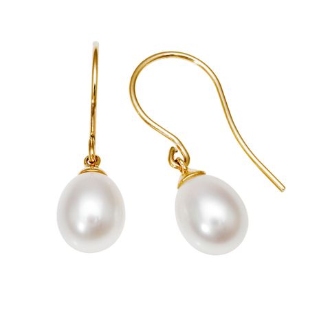 Øredobber Ferskvannsperler 585 Gult Gull