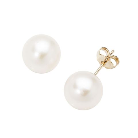 Øredobber Ferskvannsperle 585 Gult Gull 10-10,5 mm