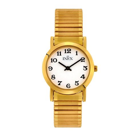 Inex Gullfarget Stål Dameklokke 29 mm