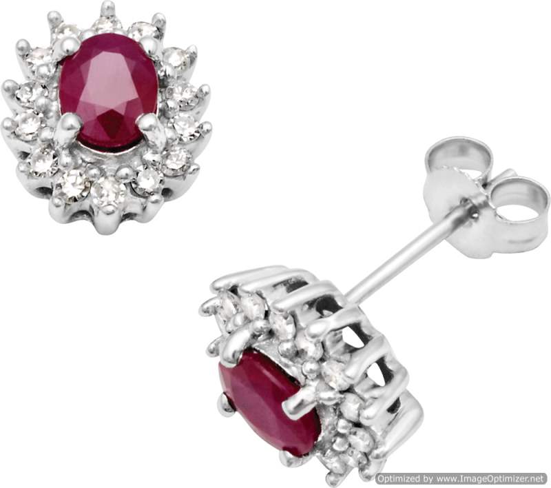 Øredobber i hvitt gull