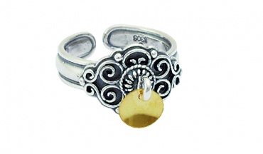 ring, oksidert m. forg. lauv