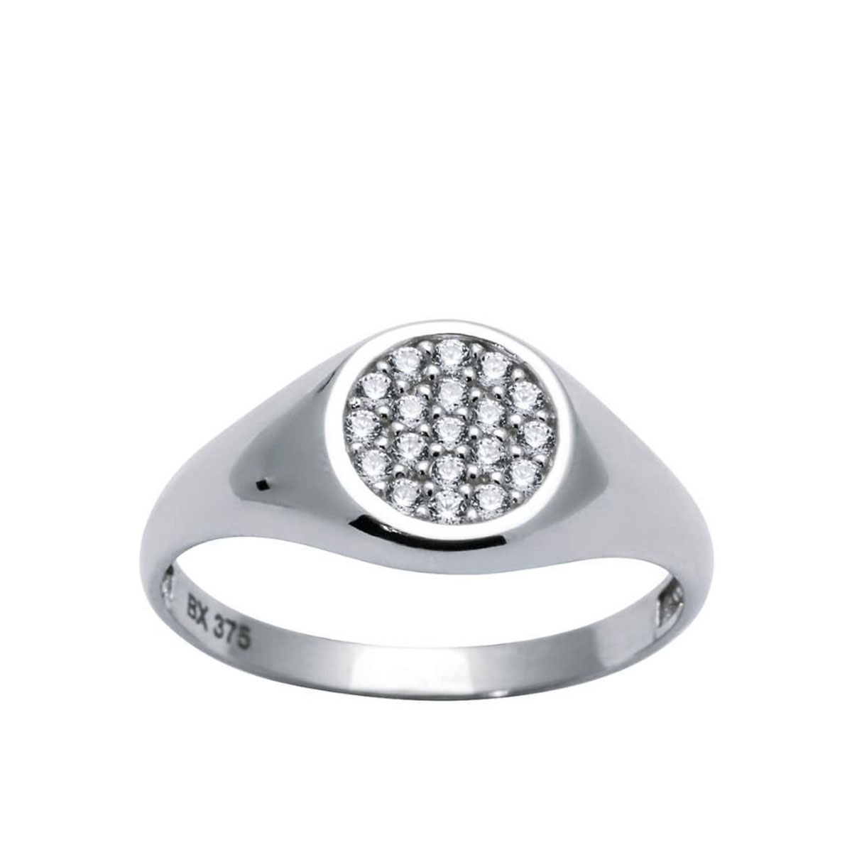 SOLVEIG Ring 375 Hvitt Gull