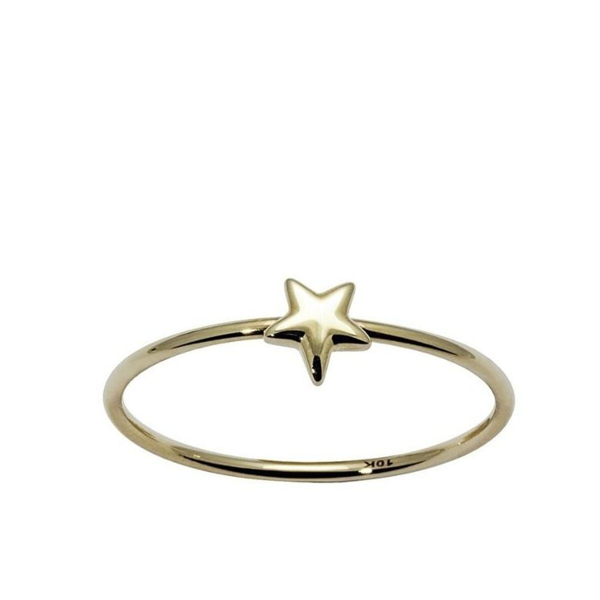 Ring Stjerne Gult Gull