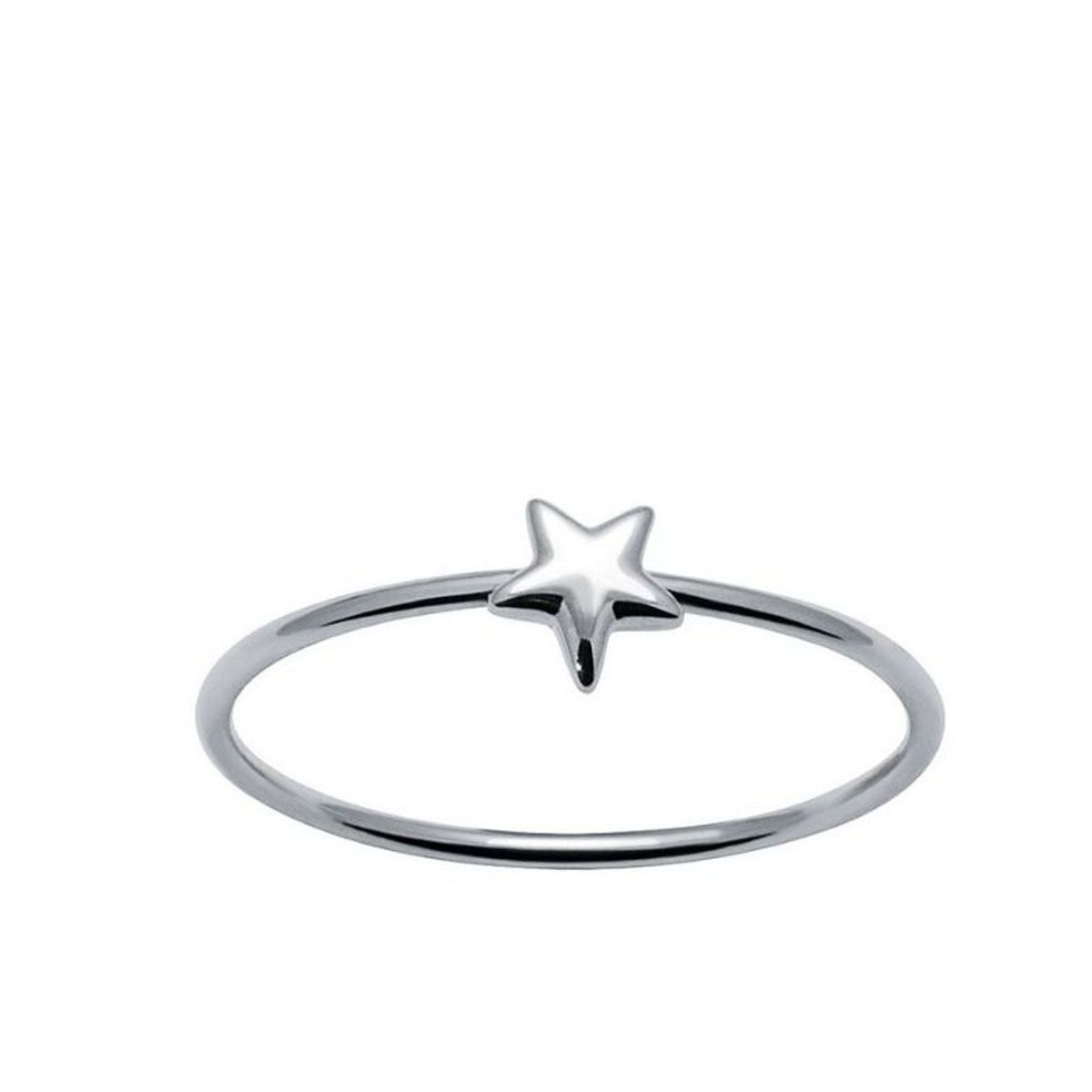 Ring Stjerne 375 Hvitt Gull 