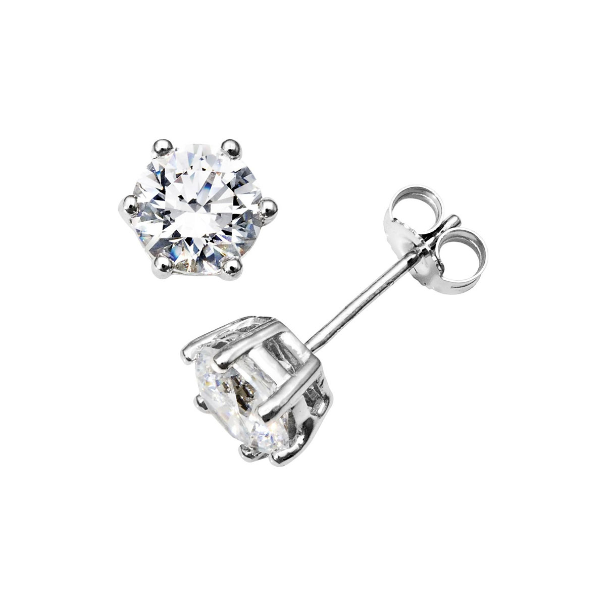 Øredobber Enstens Swarowski Hvitt Gull 