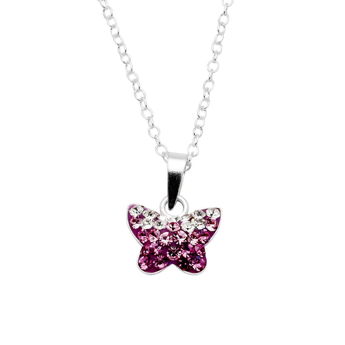 Smykke Sommerfugl Rosa Sølv