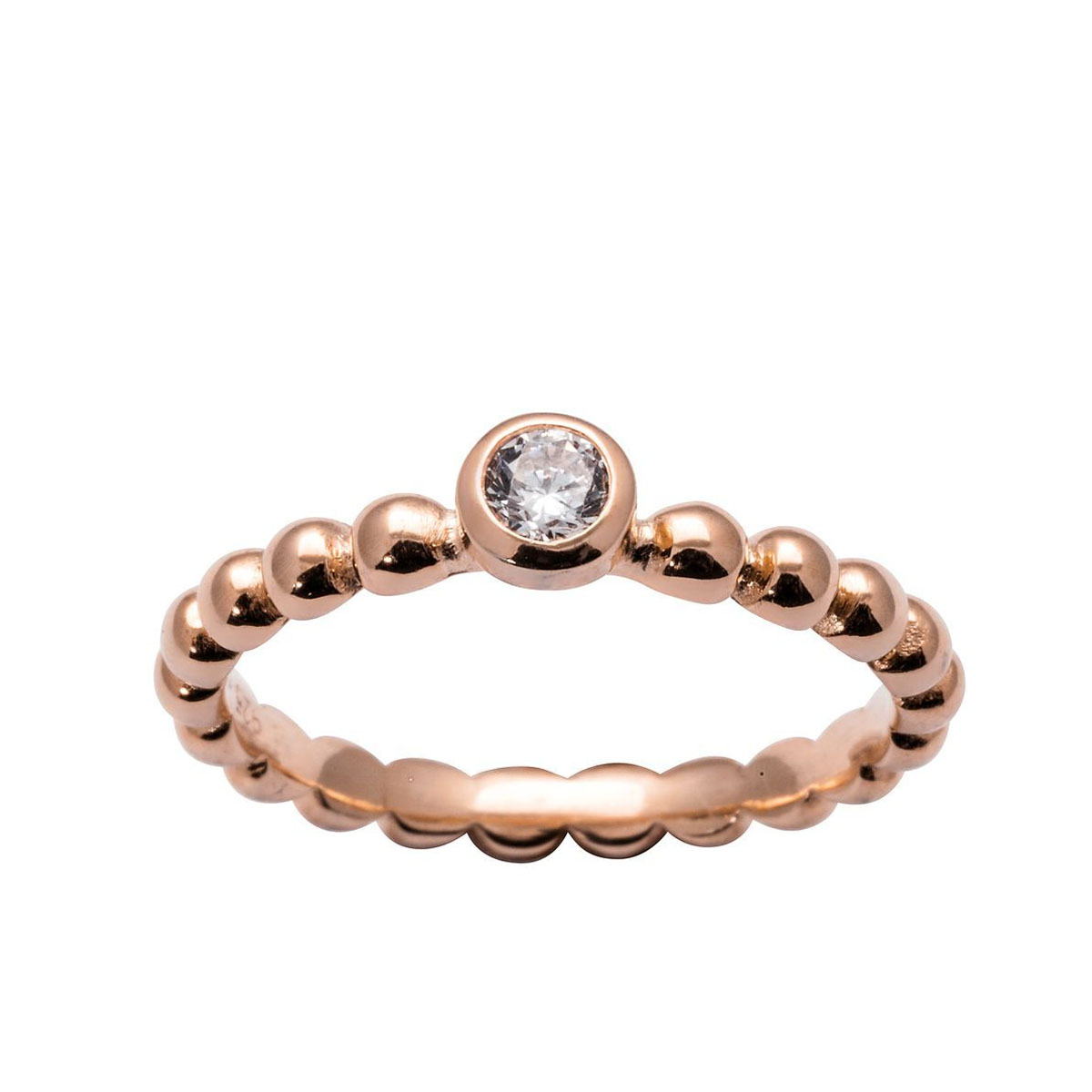 ELLINOR Ring 925 Roséforgylt Sølv